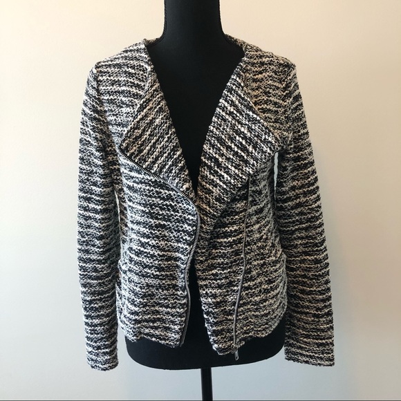 Black and white wool blazer jacket - Picture 1 of 10